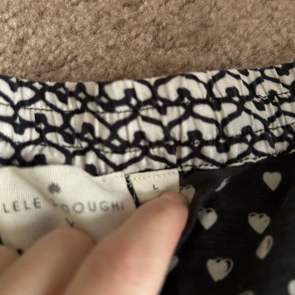 Rare Roller Rabbit x Lele Sadoughi Black Heart Polo Pajamas - Picture 8 of 12